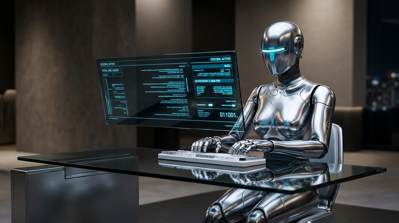 Samsai 3D Metallic Robot & HUD Terminal